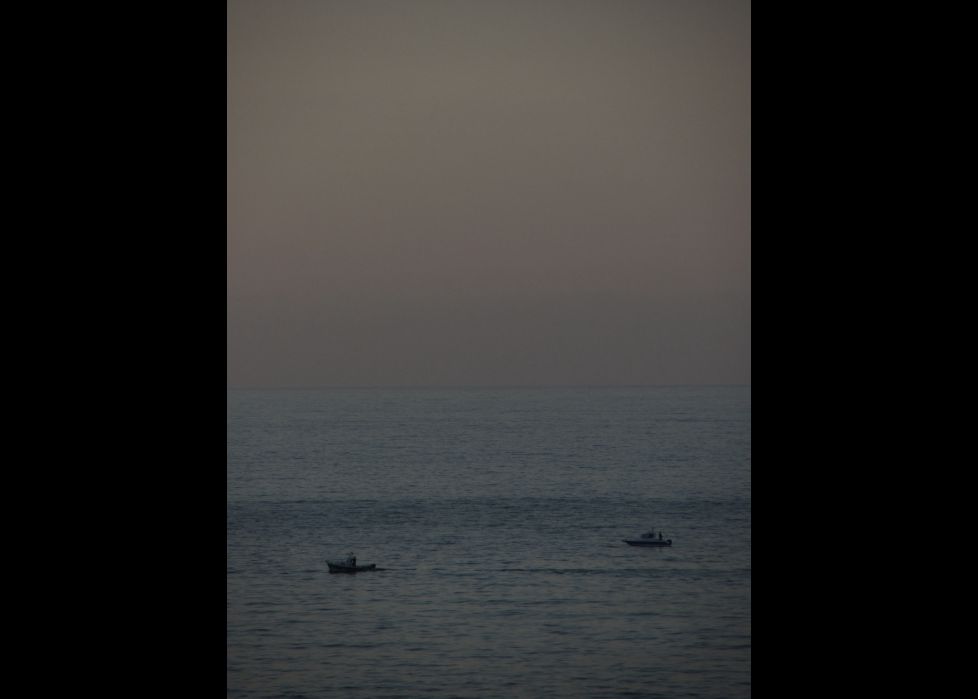 Pescadores al atardecer