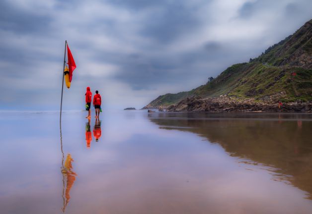 Reflejos en la playa
