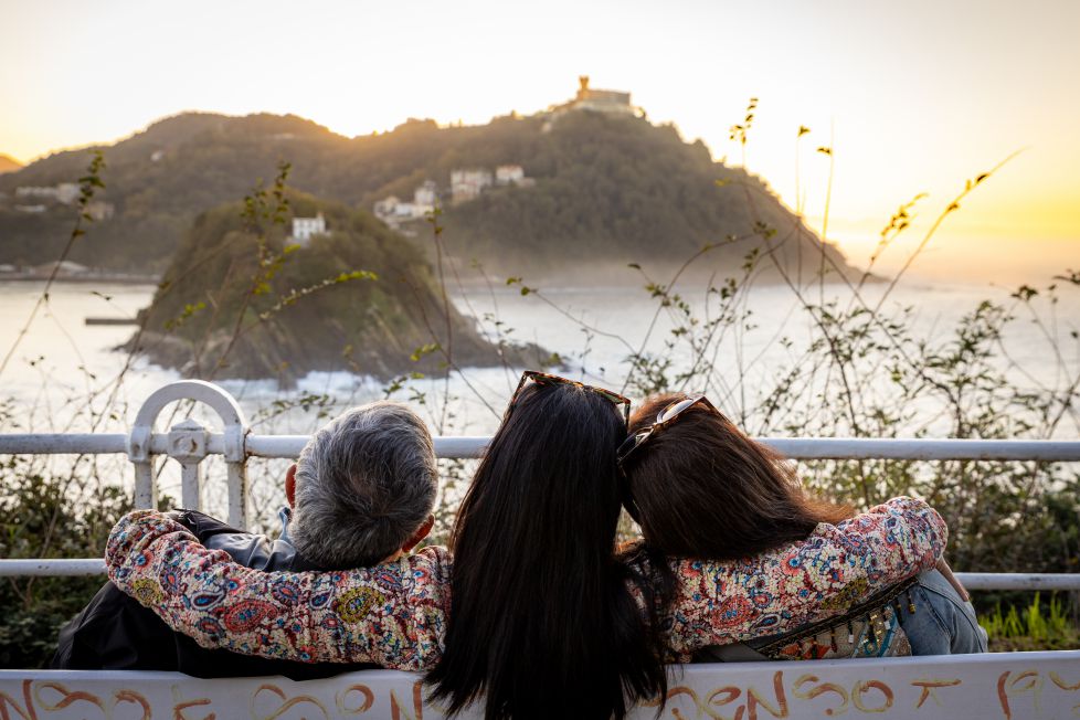 atardecer en familia