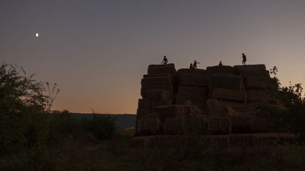 Atardecer en un pueblo