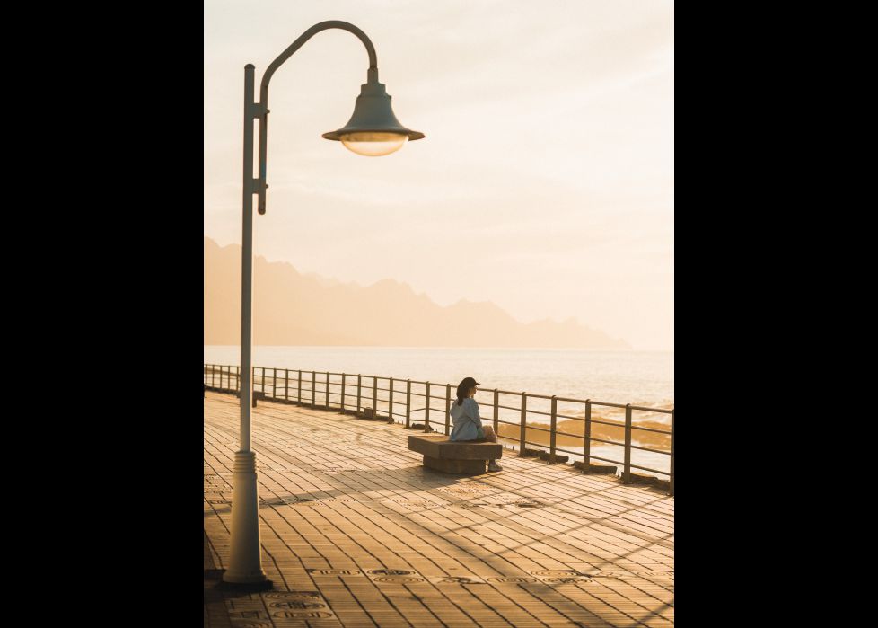 Atardecer en el puerto de las nieves.