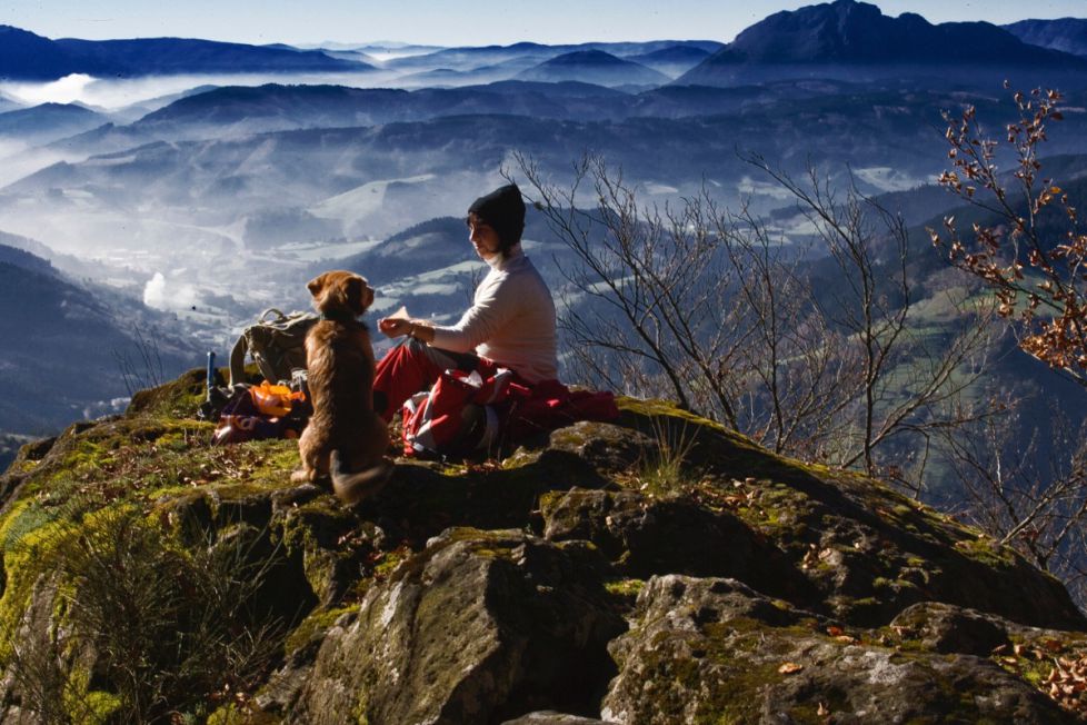 Mascota hambrienta en el Atxolin. Cordal Karakate