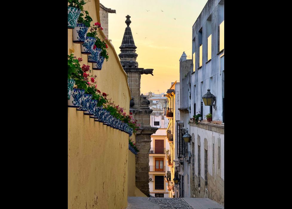 Atardecer en las calles de Jerez de la Frontera 