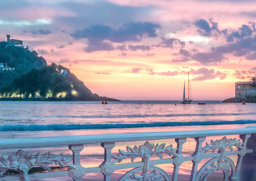 Bahía de Donostia desde la barandilla