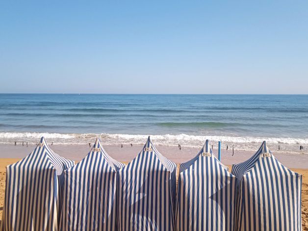 Toldos de la playa de Zarautz
