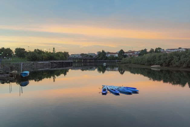 Atardecer en el Bidasoa