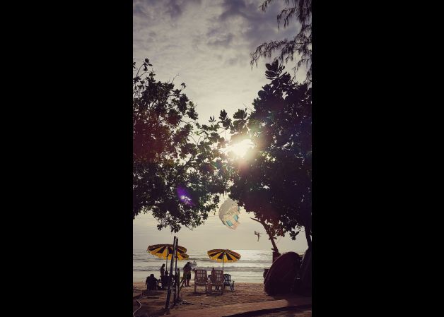 Atardecer en la playa 