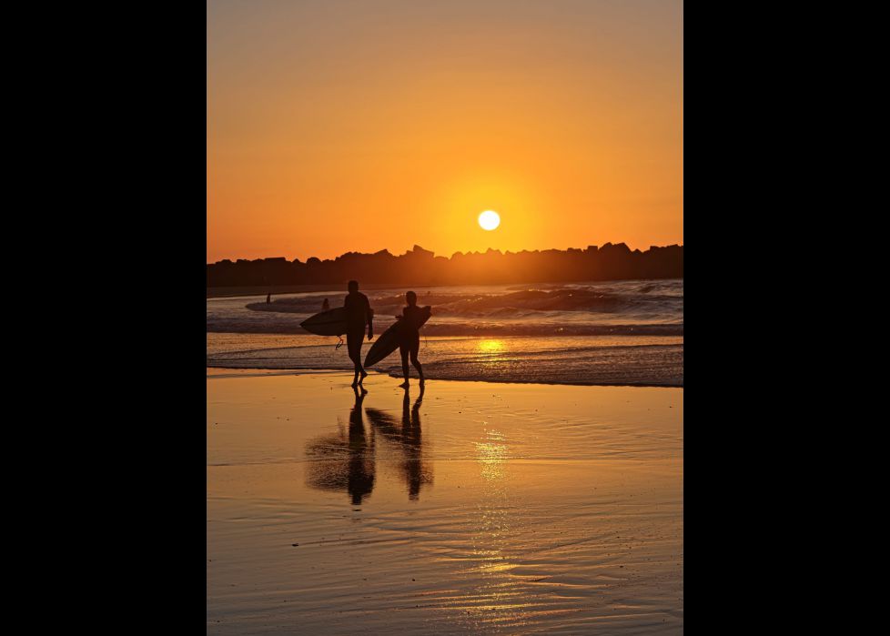 Un atardecer en la zurriola 