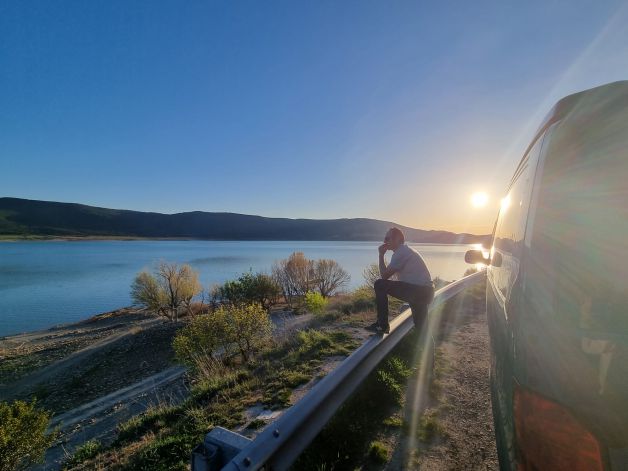 Disfrutando el atardecer
