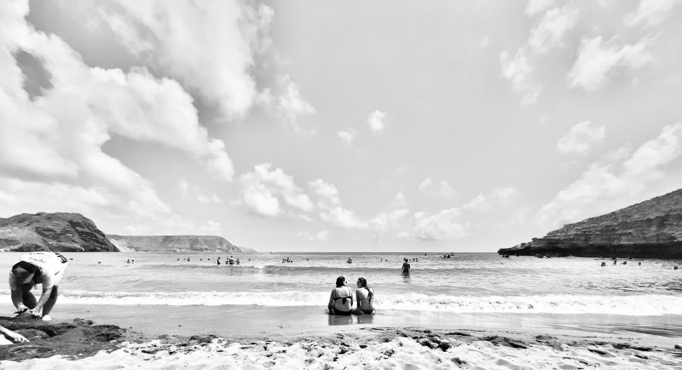 Las doñas en la playa
