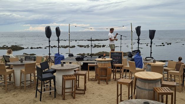 Playa de erromardie. Preparando el escenario.