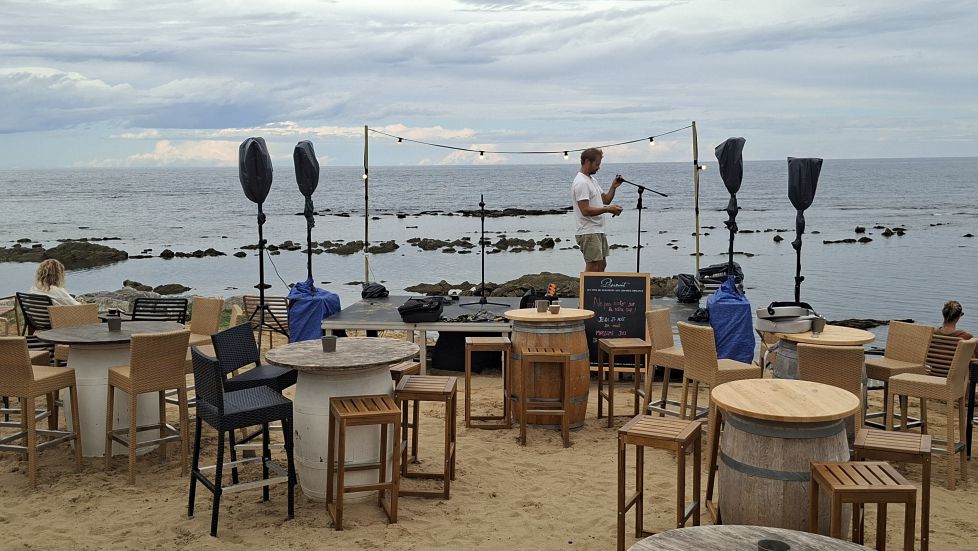 Playa de erromardie. Preparando el escenario. 