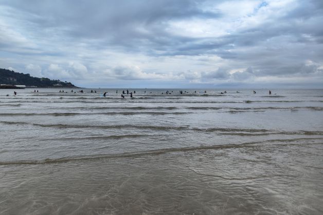 Surfistas en el agua