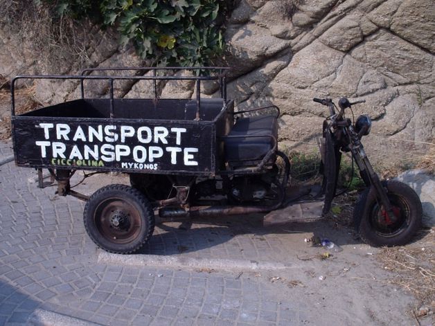 Trasporte en moto .